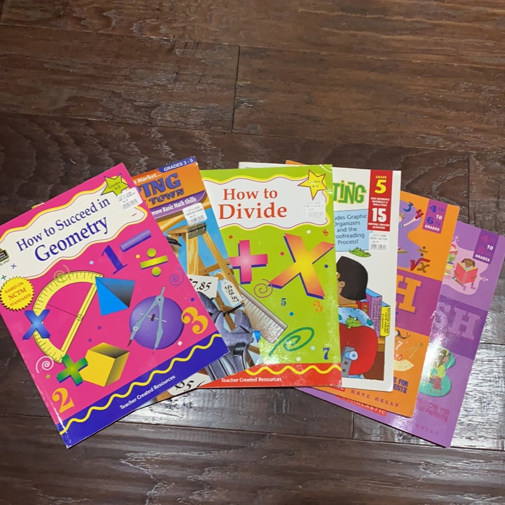 6-workbooks I bought at educational store.